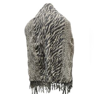 Mixed Animal Print Oversized Scarf